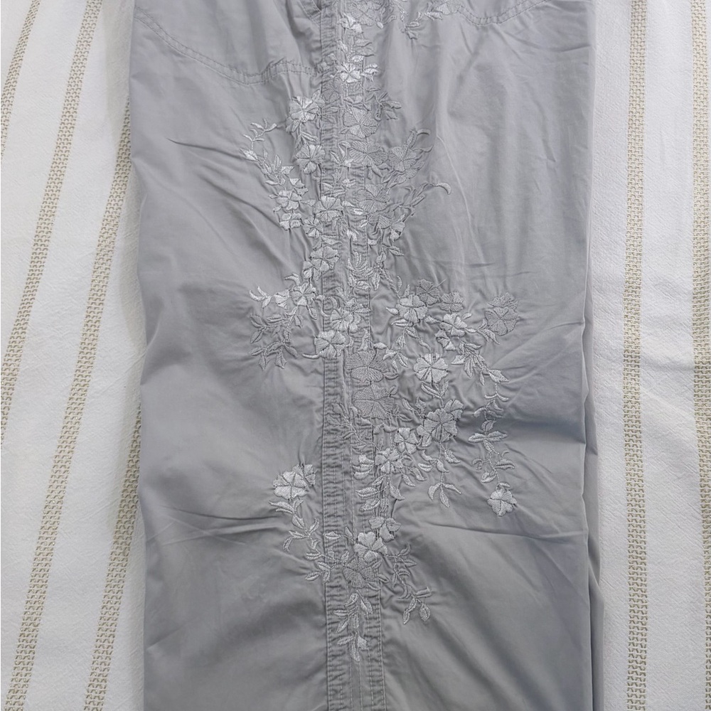 Chico’s Embroidered Wide Leg Cropped Pants | Size 2.5 (Large) - Picture 5 of 10